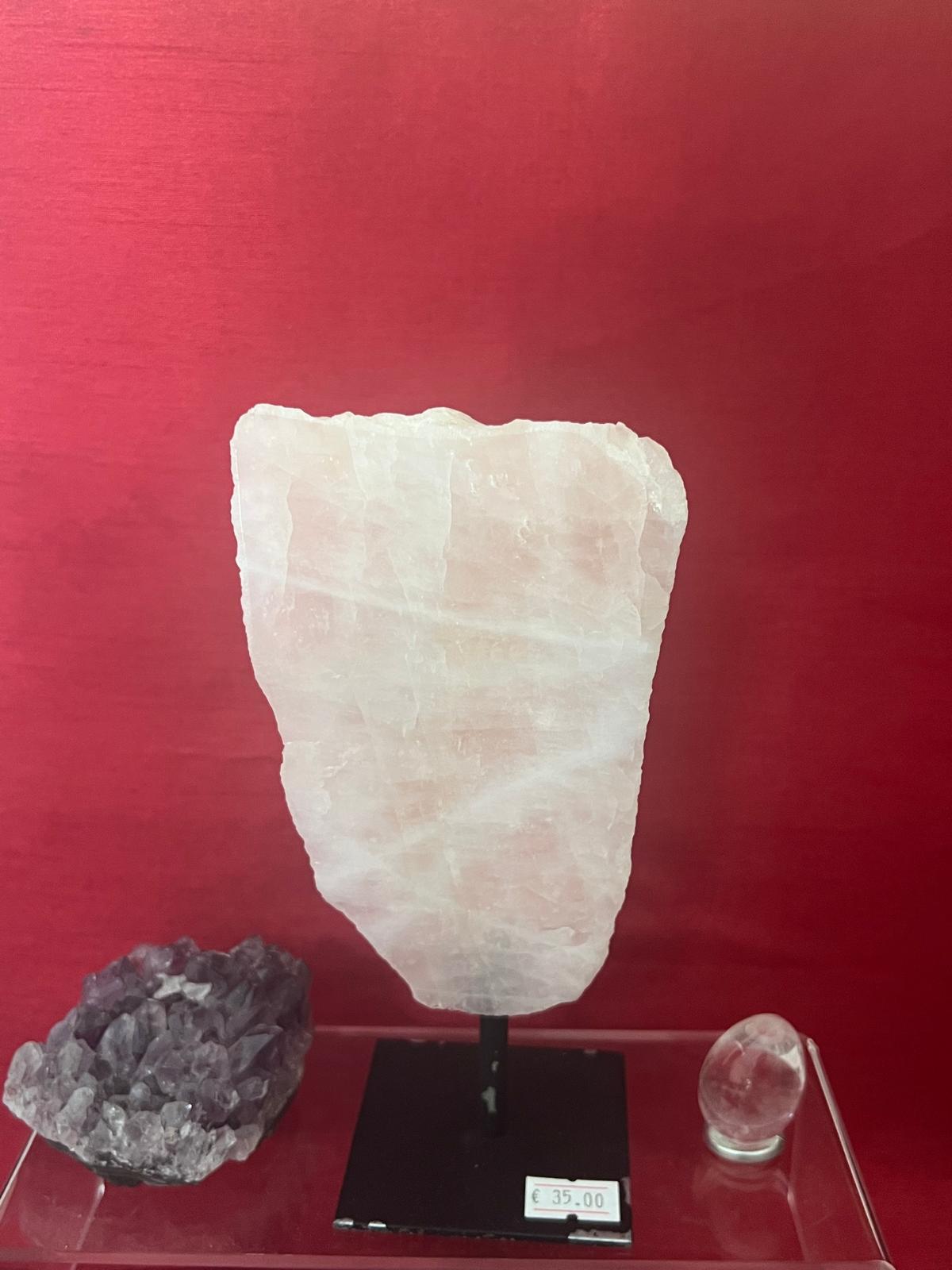 Quarzo Rosa In Piedistallo - immagine 3