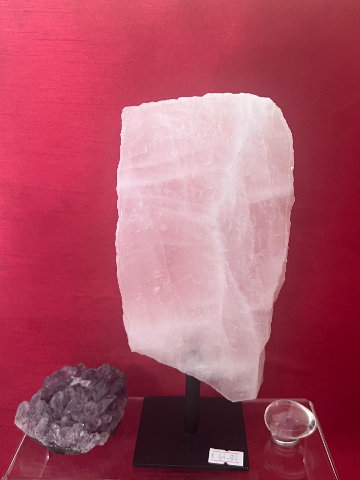 Quarzo Rosa In Piedistallo - immagine 2