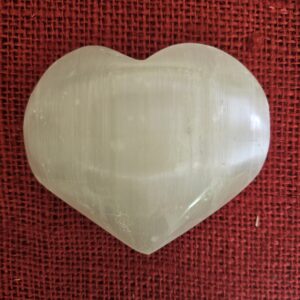 Selenite Cuori Bombati 8/9 cm