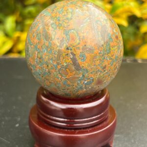 Sfera in Diaspro Ajooba peso gr 613 dm 7,10