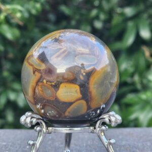 Sfera in Diaspro Foglia Bamboo