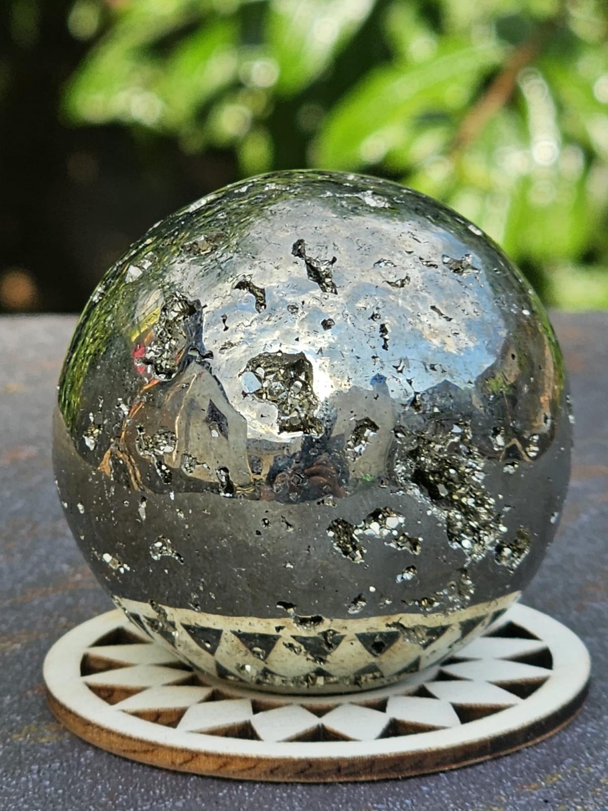 Sfera Pirite gr 232 dm 4,7
